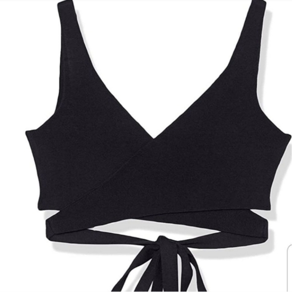THE DROP MALIKA BLACK LIMITED EDITION WRAP AROUND SWEATER BRALETTE NWT SIZE XL - Picture 5 of 12